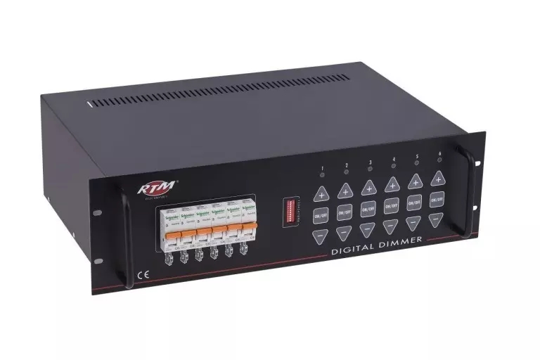 6 X 1000W Rack Tipi Dmx-512 Dijital Dimmer