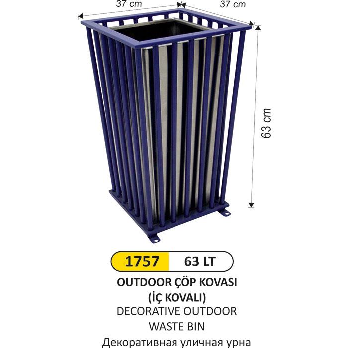 Arı Metal Çöp Kovası- Outdoor  Dekorati̇f