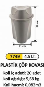 Çöp Kovası- Plasti̇k  Twi̇st 4.5 Li̇tre