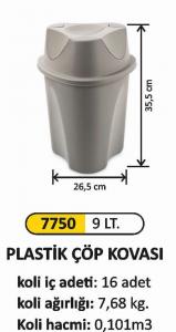 Arı Metal Çöp Kovası- Plasti̇k  Twi̇st 9 Li̇tre