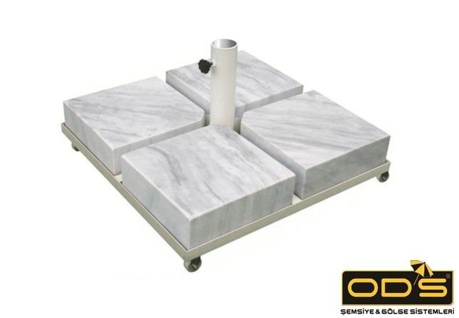 Şemsi̇ye Altliği-80 X 80/4 Adet Mermerli̇ Tekerlekli̇ (230Kg)