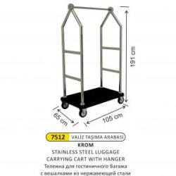 Arı Metal Vali̇z Taşıma Arabası Paslanmaz Çeli̇k Askılı