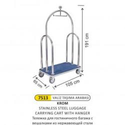 Arı Metal Vali̇z Taşıma Arabası Paslanmaz Çeli̇k Askılı