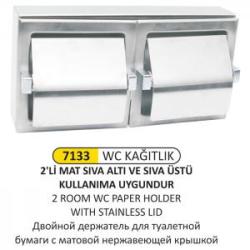 Arı Metal Wc Kağıtlık- İki̇li̇ Mat Pasl.kapaklı